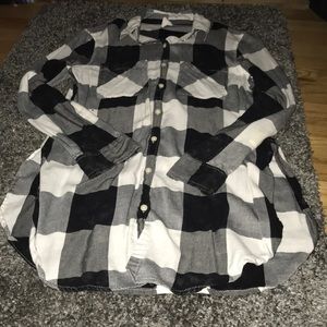 Black white and grey flannel